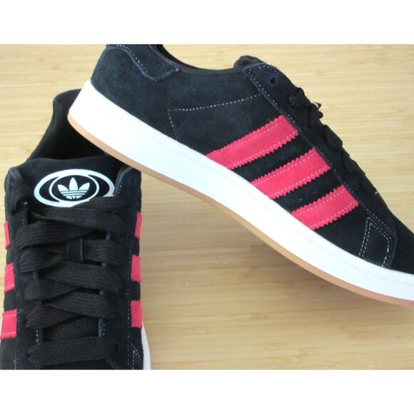 Adidas Men's Campus 00s Suede Shoes Black Red White Sizes NIB JH8059 - Picture 4 of 5